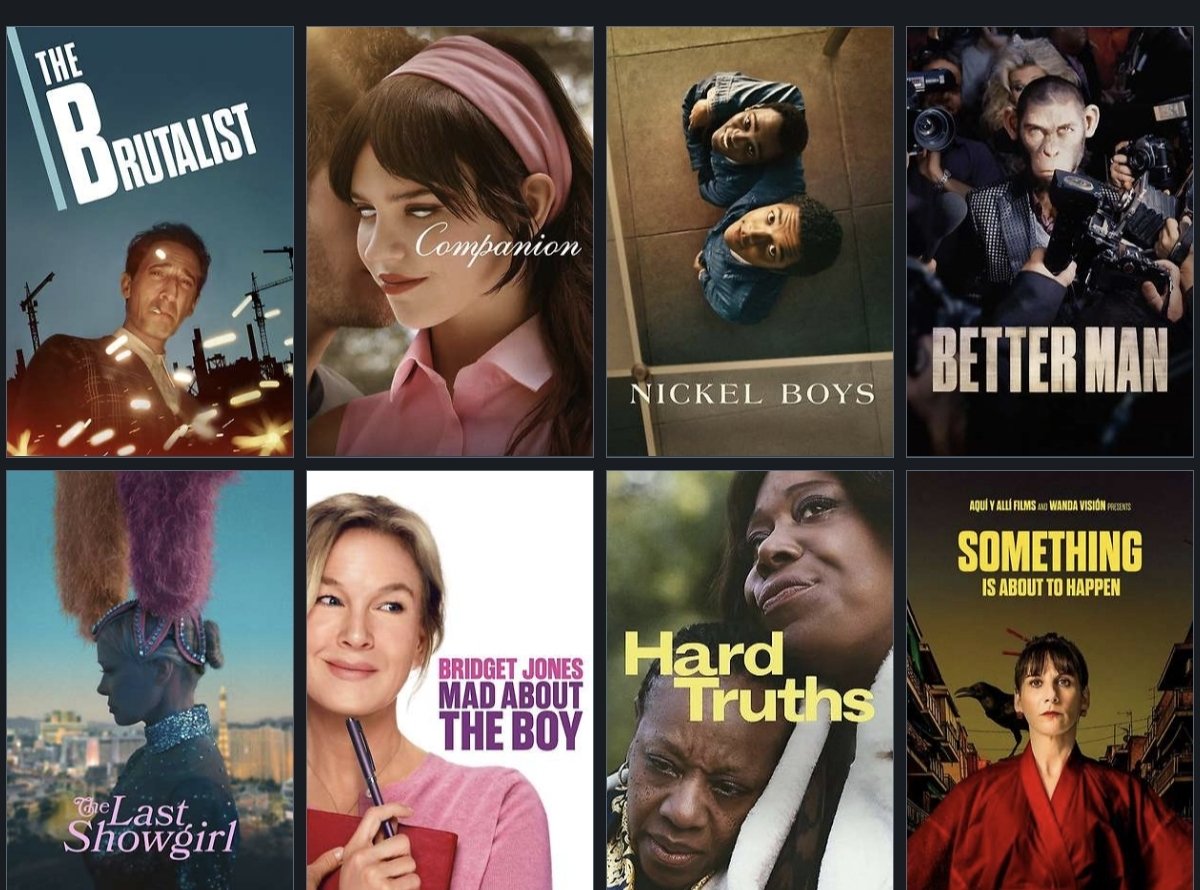 Sinema sevgisini kuvvetlendirmek bir hafta oldu. Keşke her hafta böyle filmler gelse..

The Brutalist filmini sevgili Luan'ın çevirisi izlemek için sabırsızlanıyorum. <a href="/iapetos/">Luan</a>

Nickel Boys ve Hard Truths filmleri de umarım kısa sürede çevrilir.