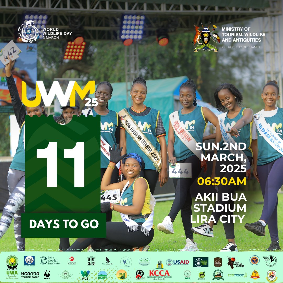 kat_festo's tweet photo. The #UWM25 Wildlife Marathon is so close, even the cheetahs are getting jealous.
Sunday, March 2nd, 2025, at 6:30 AM at Akii Bua Stadium, Lira City for the most thrilling run of the year.
Snag your kits NOW before even the tortoises outrun you.
#RunForWildlife #UgandaWildlifeMarathon
(And running from your responsibilities doesn't count as training!)