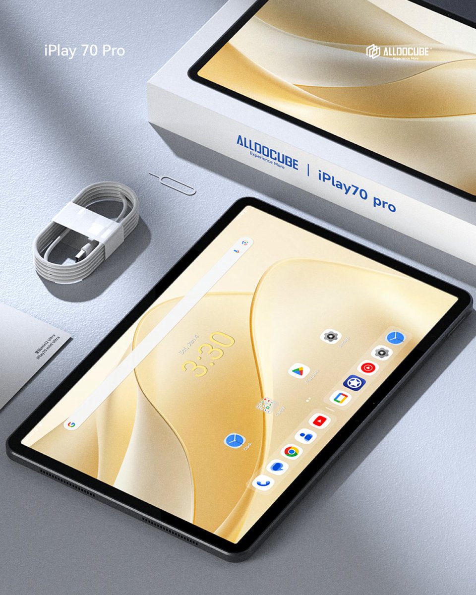 alldocube's tweet photo. The #iPlay70Pro, ultra-thin and versatile, offers a high-res display, immersive sound, powerful performance, ample storage, and 4G LTE support for work, entertainment, and more. #alldocube https://t.co/KhOJtqbAAE