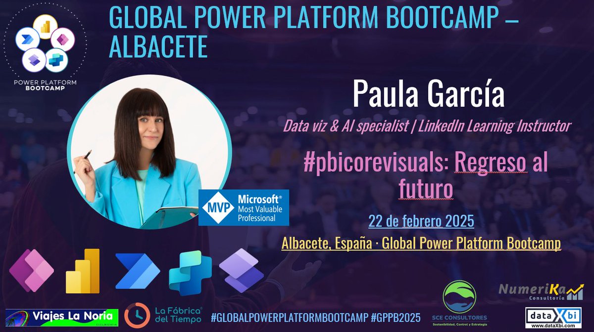 Paula_G_Esteban's tweet image. Feliz de estar presente y contaros cositas sobre las últimas novedades y lo que se viene en los #pbicorevisuals 😊 ¡Data lover manchega en casa! 😜 #PowerBI #visualizaciondedatos #data #datadriven #dataviz #datalover @AlbacetePowerBI