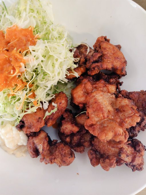 唐揚げの完成じゃ! 