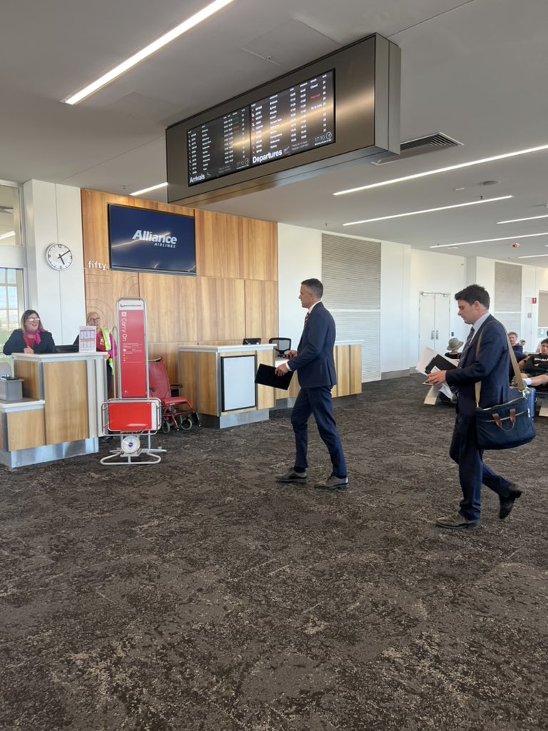 Premier <a href="/PMalinauskasMP/">Peter Malinauskas</a> has just boarded a flight headed for Whyalla <a href="/9NewsAdel/">9News Adelaide</a>