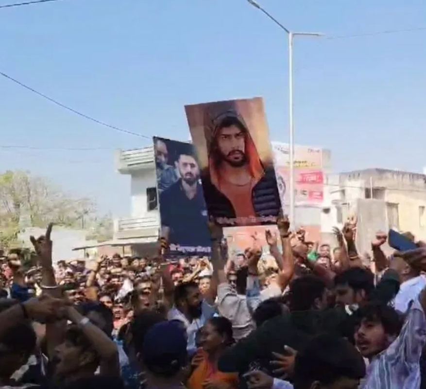 Kheda police pick up 2 for dancing with Lawrence Bishnoi poster