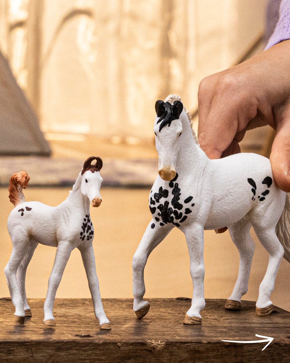 Schleich_jp's tweet photo. 耳がクルっと曲がった不思議な形の マルワリ
インド原産の馬で世界最古の品種のひとつですが、そのルーツは謎に包まれています。
耳の形のせいか、とっても聴力がいいんです！
メス（茶色いフィギュア）は4月発売予定。オス、仔（白に黒い模様のフィギュアも順次登場予定です。

#シュライヒ #schleich https://t.co/AWna76R5JO