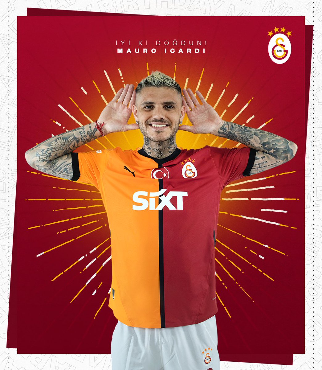Bugün futbolcumuz Mauro Icardi’nin doğum günü. 🎂

İyi ki doğdun Icardi! 💛❤️