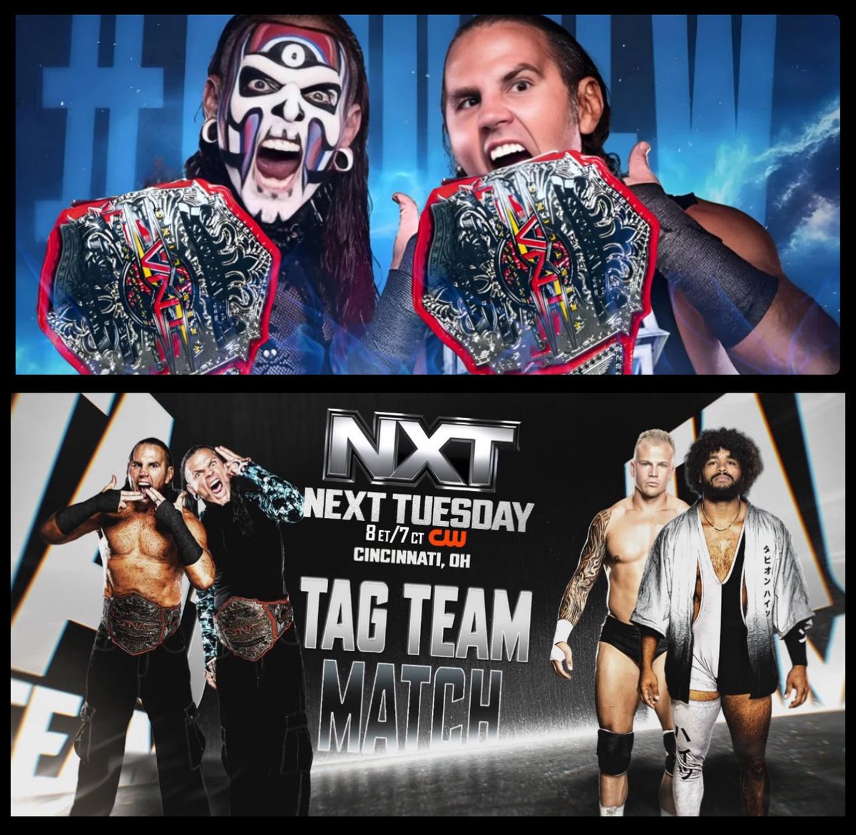 MattyDaddyX's tweet photo. Hardy Boys Return on 2/25 WWE NXT In Cincinnati is gonna be 🔥🔥🔥🔥
#WWENXT #OneMoreRun https://t.co/arDhkjsJ8G