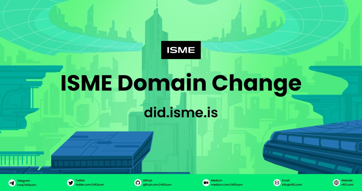 It may be new, but still as smooth as ever!

#ISME DID is now moving to a new domain 👇

🌐 🆔 ⏩ did.isme.is