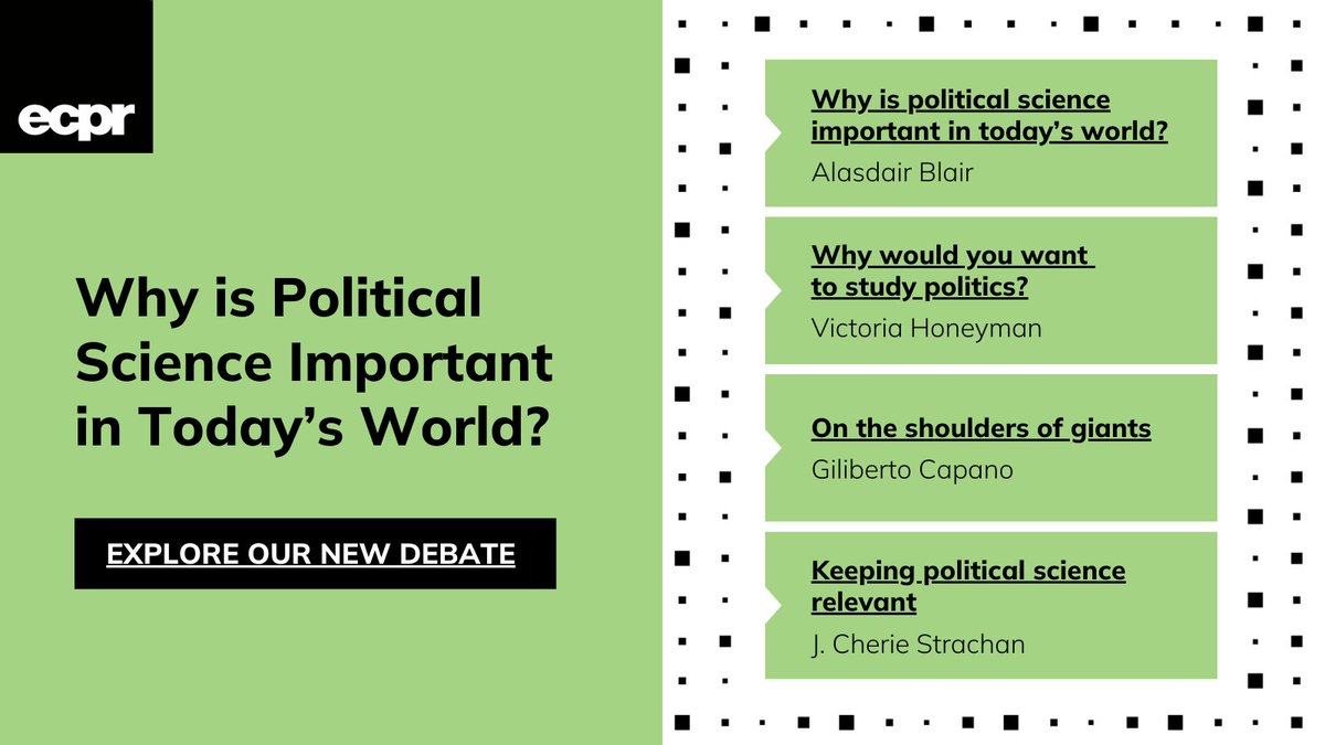 European Political Science Journal (@epsjournal) on Twitter photo 🆕 🗣️#Debate: Why is political science important in today's world?
This debate from EPS Roundtable at #ecprgc23explores the relevance of #politicalscience
🖋️Alasdair Blair, <a href="/Vhoneymanleeds/">Professor Victoria Honeyman</a>, <a href="/gilibertocapano/">giliberto capano</a> & J. Cherie Strachan
👉bit.ly/4gMxHj4 🆕 🗣️#Debate: Why is political science important in today's world?
This debate from EPS Roundtable at #ecprgc23explores the relevance of #politicalscience
🖋️Alasdair Blair, <a href="/Vhoneymanleeds/">Professor Victoria Honeyman</a>, <a href="/gilibertocapano/">giliberto capano</a> & J. Cherie Strachan
👉bit.ly/4gMxHj4