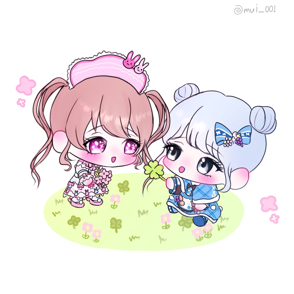 #묘시베키 

🐰귀여운 토끼둘의 소풍🎀

ⓒ@mui_001
