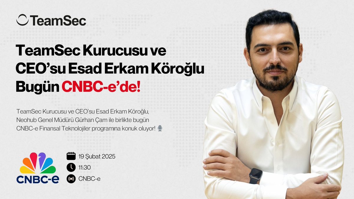 Bugün, Neohub Genel Müdürü Gürhan Çam ile birlikte CNBC-e Finansal Teknolojiler programındayız! 🎙️

<a href="/neohubzone/">NEOHUB</a> 
<a href="/cnbceofficial/">CNBC-e</a>