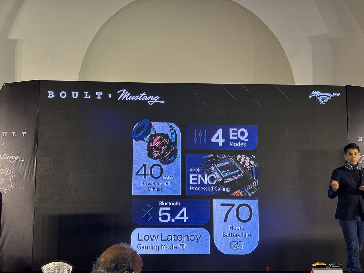 MrRohanPal's tweet photo. Boult has introduced three new audio devices today, including #BoultTorq, #BoultMustangQ, and #BoultDyno in partnership with Mustang. 

 #BoultMustang https://t.co/5IbyzZrRFu
