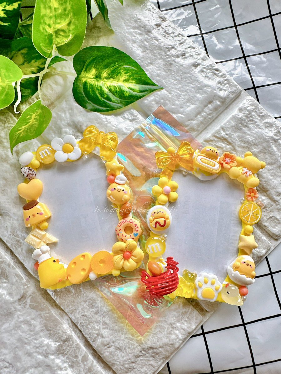 DecoAi's tweet photo. 推し色イエロー🐣💛
サイズ：B8

#デコトレカケース #トレカケースデコ #硬質ケースデコ #デコホイップ #ホイップデコ #デコパーツ #推し活 #推し色 #メンカライエロー https://t.co/RgRFk4JwHq