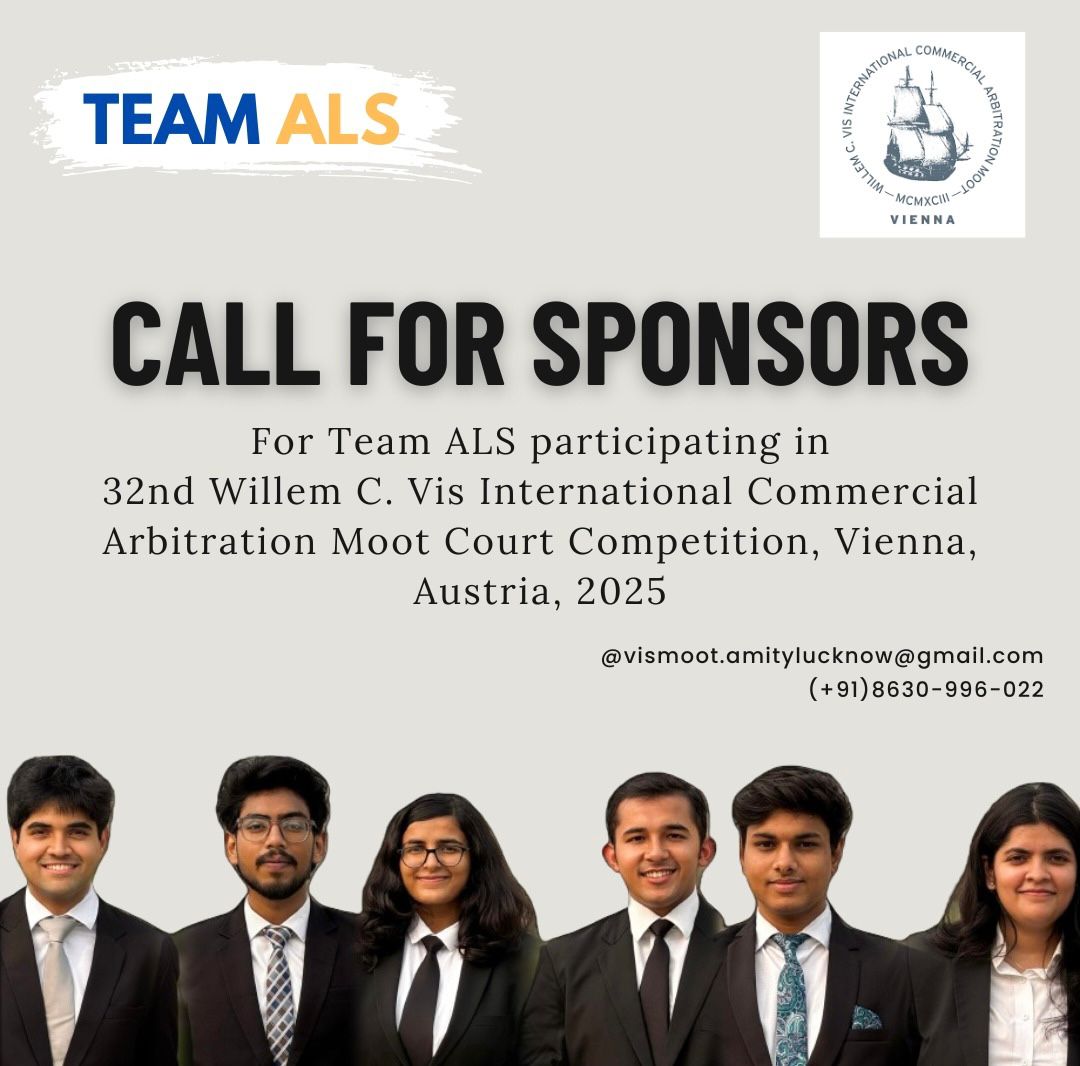 TeamALS's tweet photo. Call for Sponsors

We are six dedicated students competing in the prestigious Willem C. Vis Moot. Despite our hard work, financial constraints stand in our way. We are running out of time and any financial assistance would be invaluable in helping us achieve our dreams.
Help us! https://t.co/wMZcm2o6DT