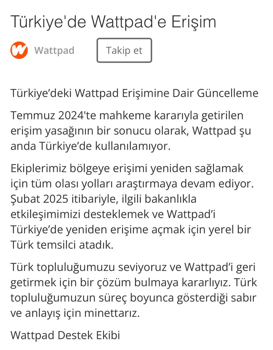 Wattpad’den yeni bir güncelleme geldi. 📢
Temsilci atandı. 🎊