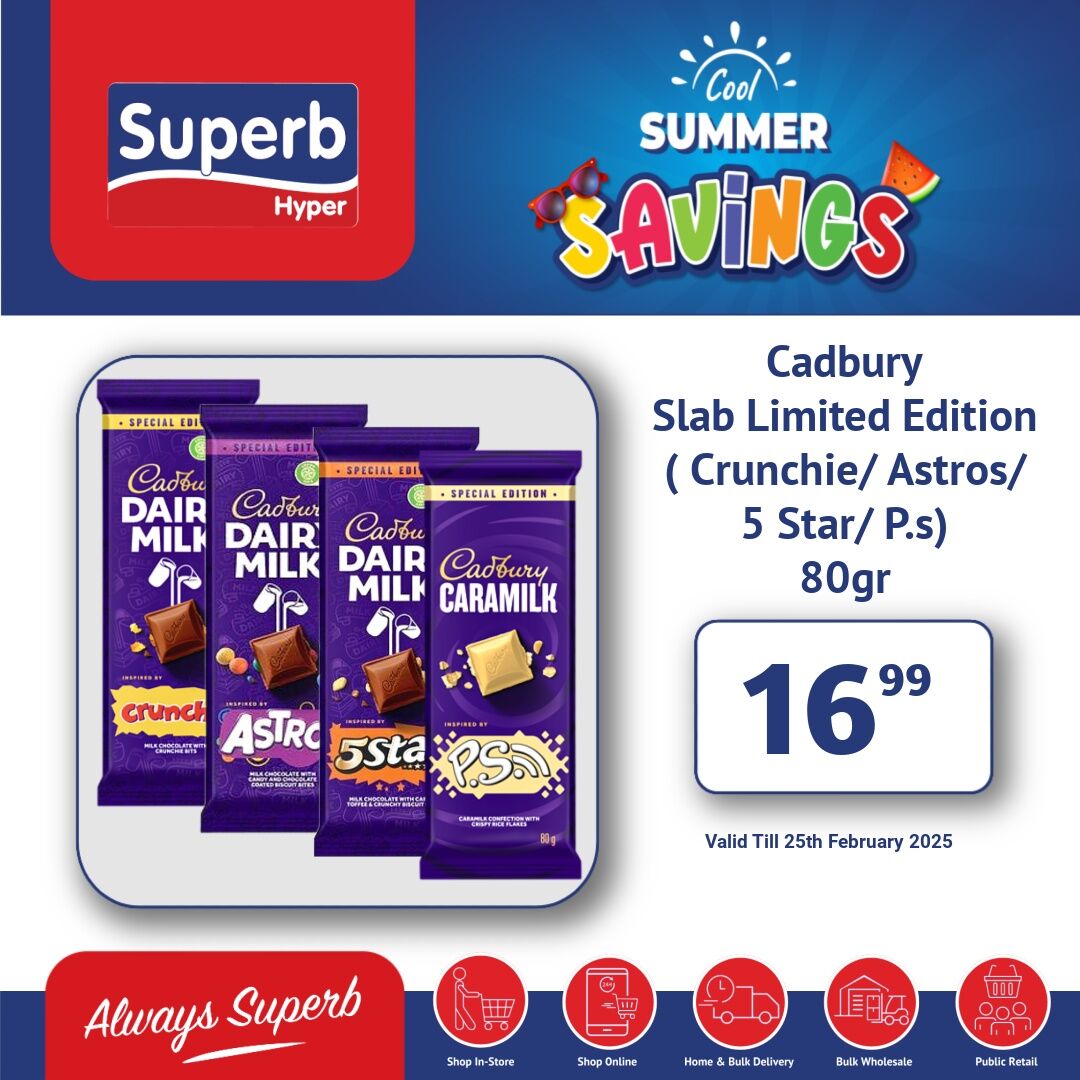 Superbhyper's tweet image. Superb Hyper Promotions
Weekly Wonders, Unbeatable Discounts.
Shop Online: superbhyper.co.za
Get Same Day Delivery From Only R29! 
Shop In-store: 17 Smithers Road, KwaDukuza
Valid: 25th February 2025