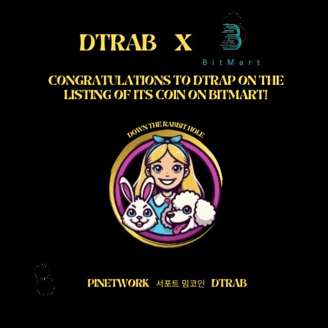 delifs_0925's tweet photo. @jbl015706212 @DTRabbitHole314 Congratulations 🎊 #DTRab will be listed in #Bitmart https://t.co/XYlU0qqCfo