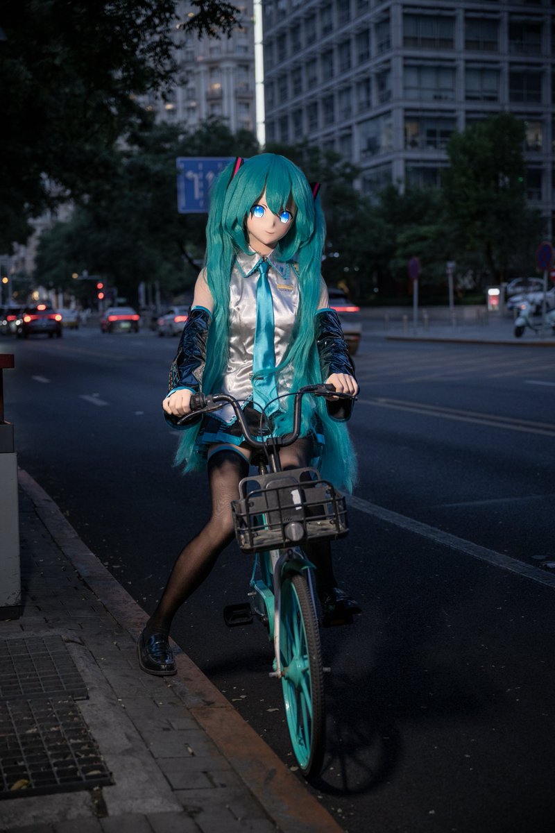 Miku bicycle 😋
#kigurumi