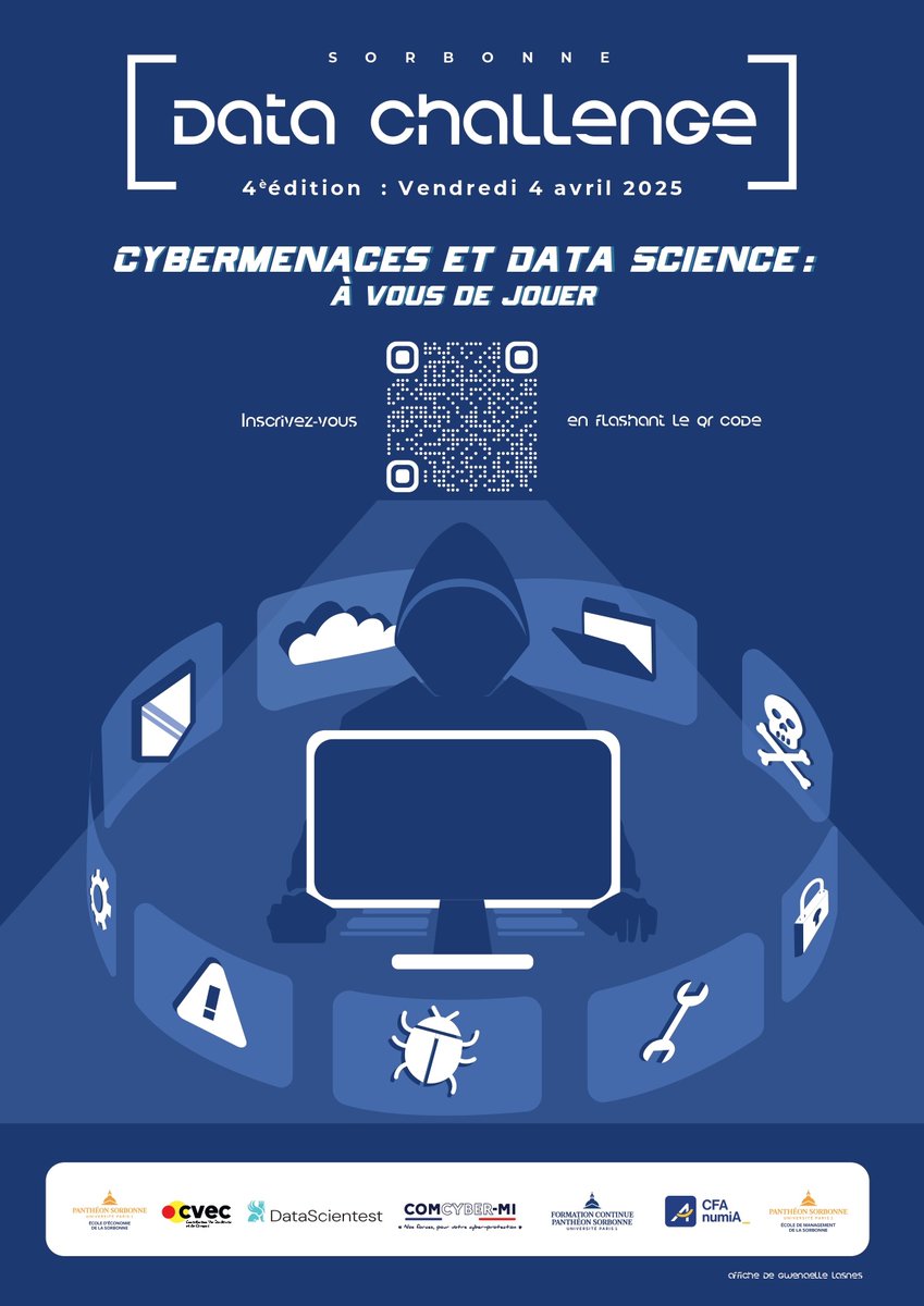 La Sorbonne Data Challenge 2025 est de retour !

Cette année, cap sur la #cybersécurité avec un défi passionnant : la détection des malwares. En partenariat avec <a href="/ComcyberFR/">Commandement de la cyberdéfense</a>. Pour en savoir plus 👉  hubs.ly/Q0374FlV0

#SorbonneDataChallenge #DataScience #COMCYBER