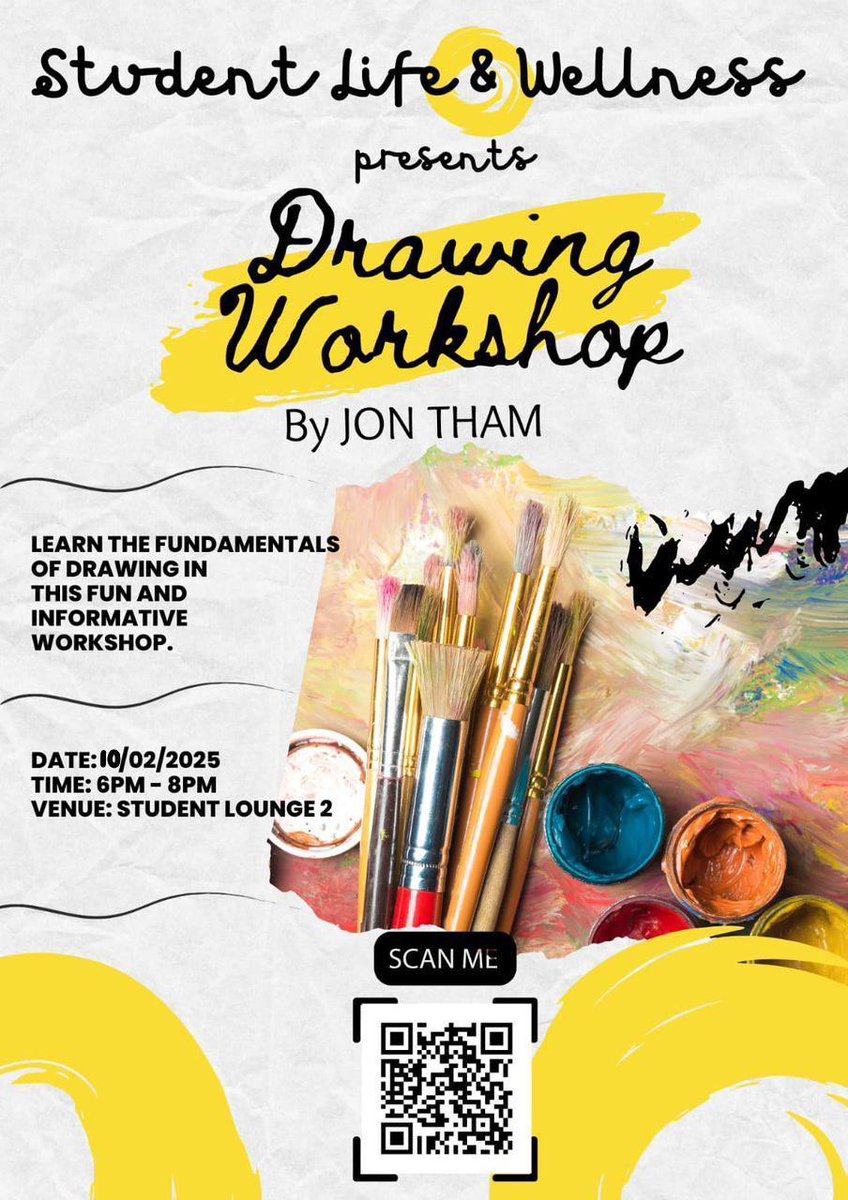 Yamero65089532's tweet image. Showcasing Hidden Artistic Talents Of Help University Students Through a Workshop. The results are amazing! (1/10)

#MCH1054 #JAN_2025 #Helpuniversity #drawing #art 

[A Thread] 

Poster taken from Student Life and Wellness