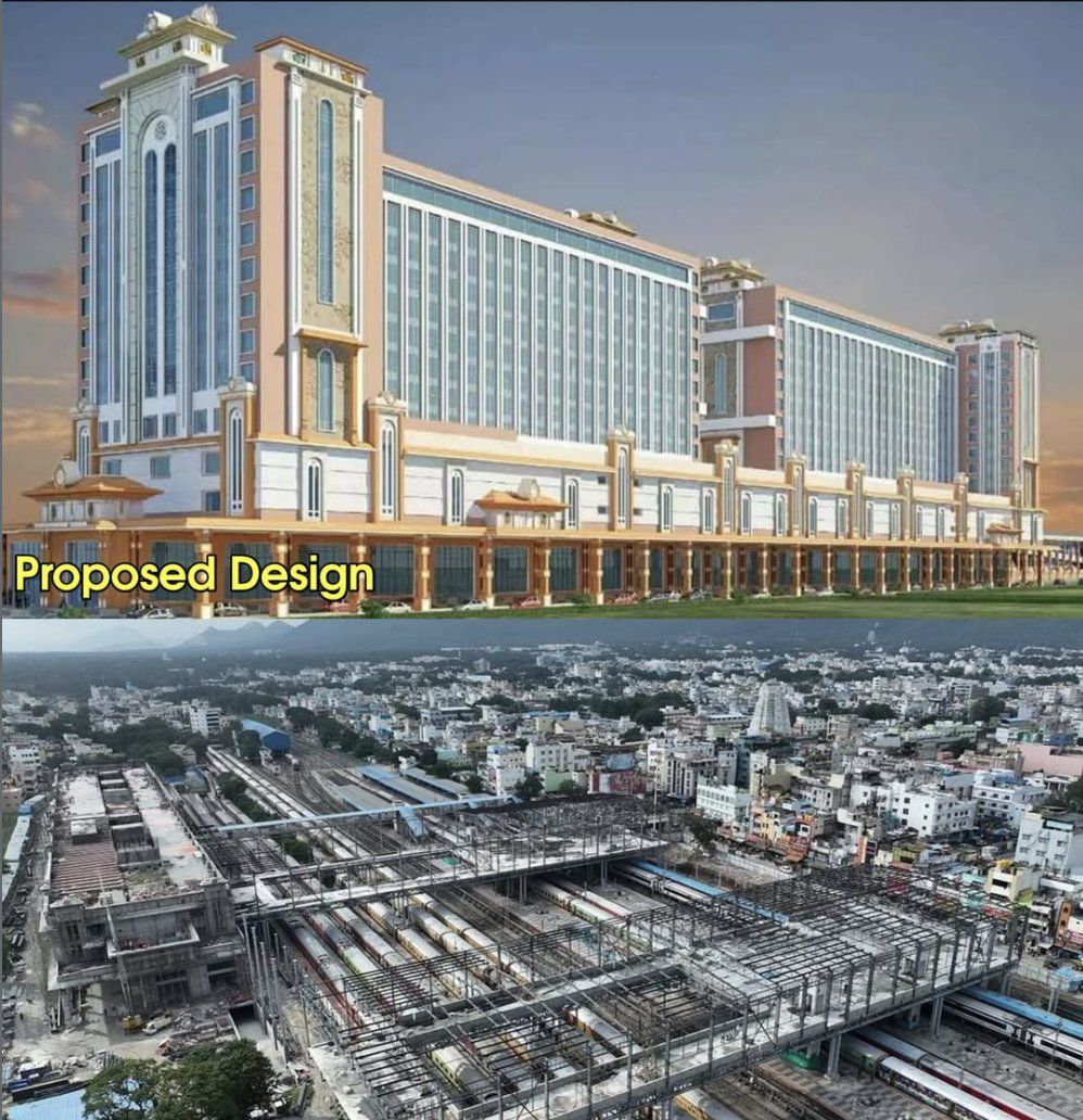 IndianTechGuide's tweet image. 🚨 Tirupati railway station redevelopment.