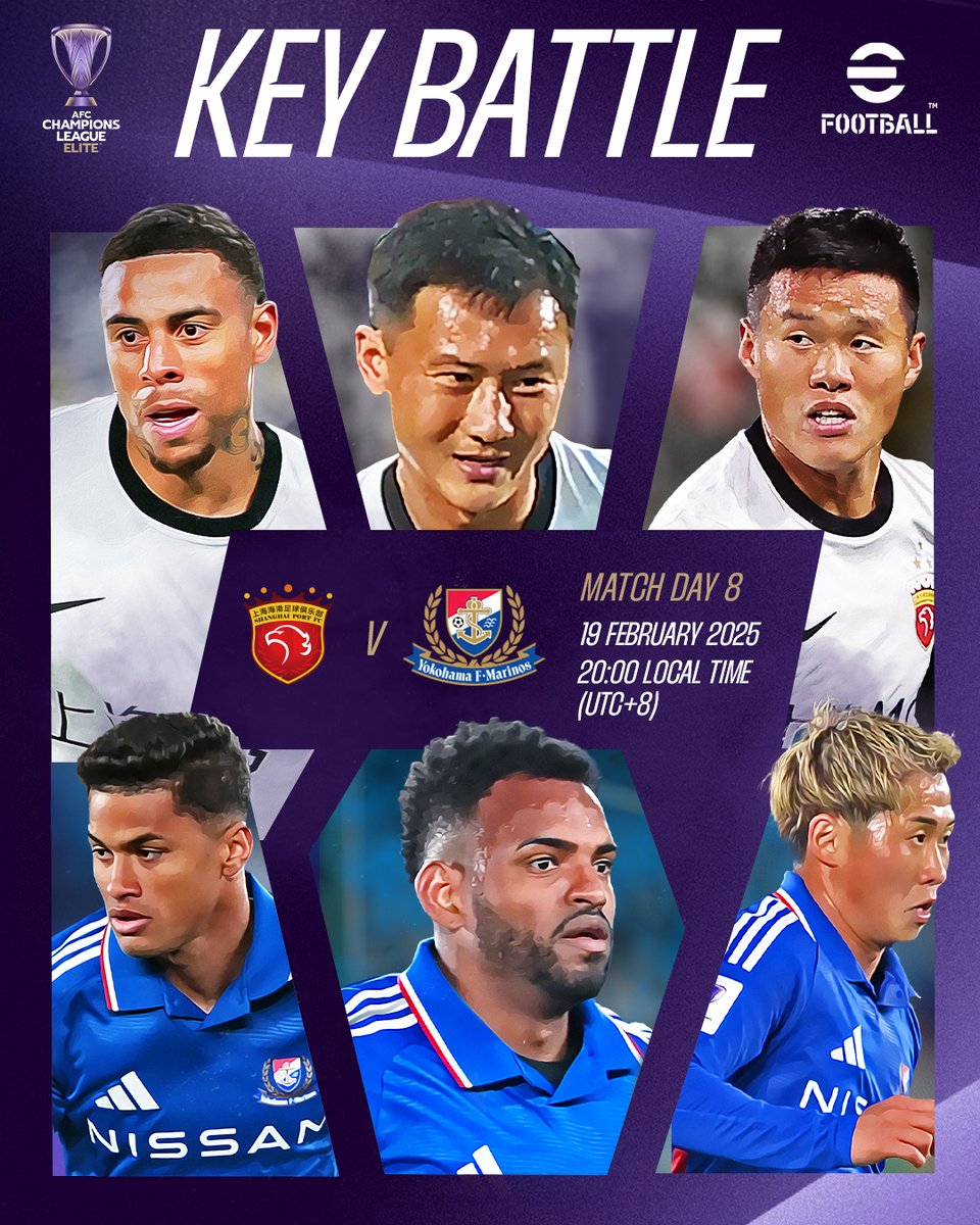 TheAFCCL's tweet photo. Shanghai Port ๐จ๐ณ face Yokohama F. Marinos ๐ฏ๐ต in a crucial home battle! ๐ฅ
Can the hosts step up against the already-qualified visitors?
@play_eFootball ๐ฎ Play now https://t.co/LPwkTHo6Az
#ACLElite | #KonamiKeyBattles https://t.co/0XMrKmbflY