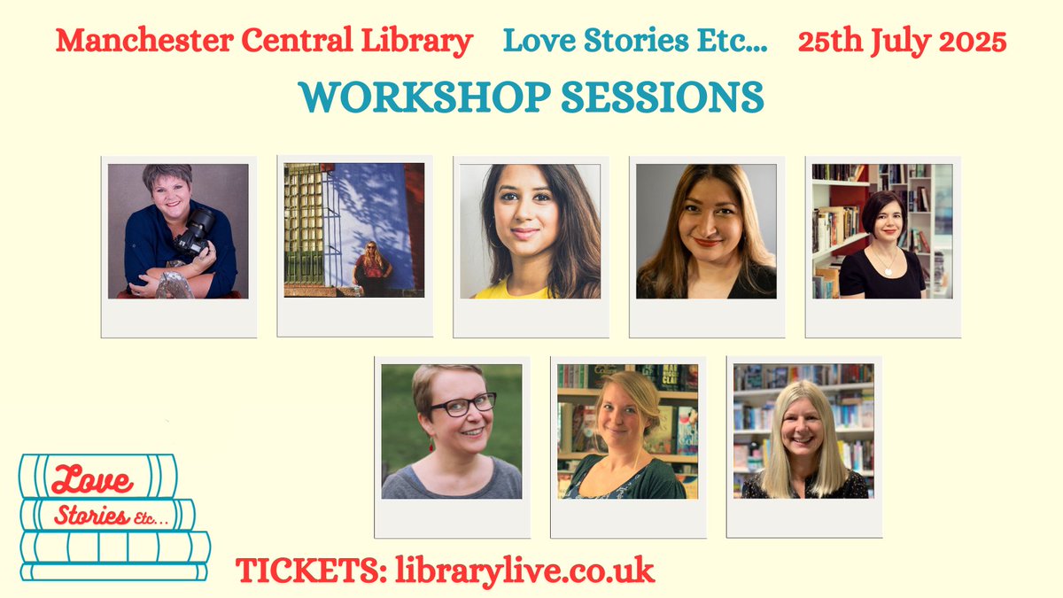 Sara-Jade Virtue (@bookminxsjv) on Twitter photo We've got five amazing workshops for #RomanceWriters at <a href="/MancLibraries/">Manchester Libraries</a> #LoveStoriesEtc!
<a href="/RedPoppy72/">Claire Gardner Photography</a> <a href="/GenevieveRsanna/">Genevieve Barratt</a> <a href="/Sabah_K/">Sabah Khan</a> <a href="/MollyCrawfordd/">Molly Crawford</a> <a href="/Diana_Beaumont/">Diana Beaumont</a> <a href="/Heidi_Swain/">Heidi Swain 🌞🧡🌞</a> <a href="/LBAamanda/">Amanda Preston</a> #ClareHey!
One day txt = £25.
Two day txt = £35.
VIP = £40.
librarylive.co.uk/event/10019/ We've got five amazing workshops for #RomanceWriters at <a href="/MancLibraries/">Manchester Libraries</a> #LoveStoriesEtc!
<a href="/RedPoppy72/">Claire Gardner Photography</a> <a href="/GenevieveRsanna/">Genevieve Barratt</a> <a href="/Sabah_K/">Sabah Khan</a> <a href="/MollyCrawfordd/">Molly Crawford</a> <a href="/Diana_Beaumont/">Diana Beaumont</a> <a href="/Heidi_Swain/">Heidi Swain 🌞🧡🌞</a> <a href="/LBAamanda/">Amanda Preston</a> #ClareHey!
One day txt = £25.
Two day txt = £35.
VIP = £40.
librarylive.co.uk/event/10019/
