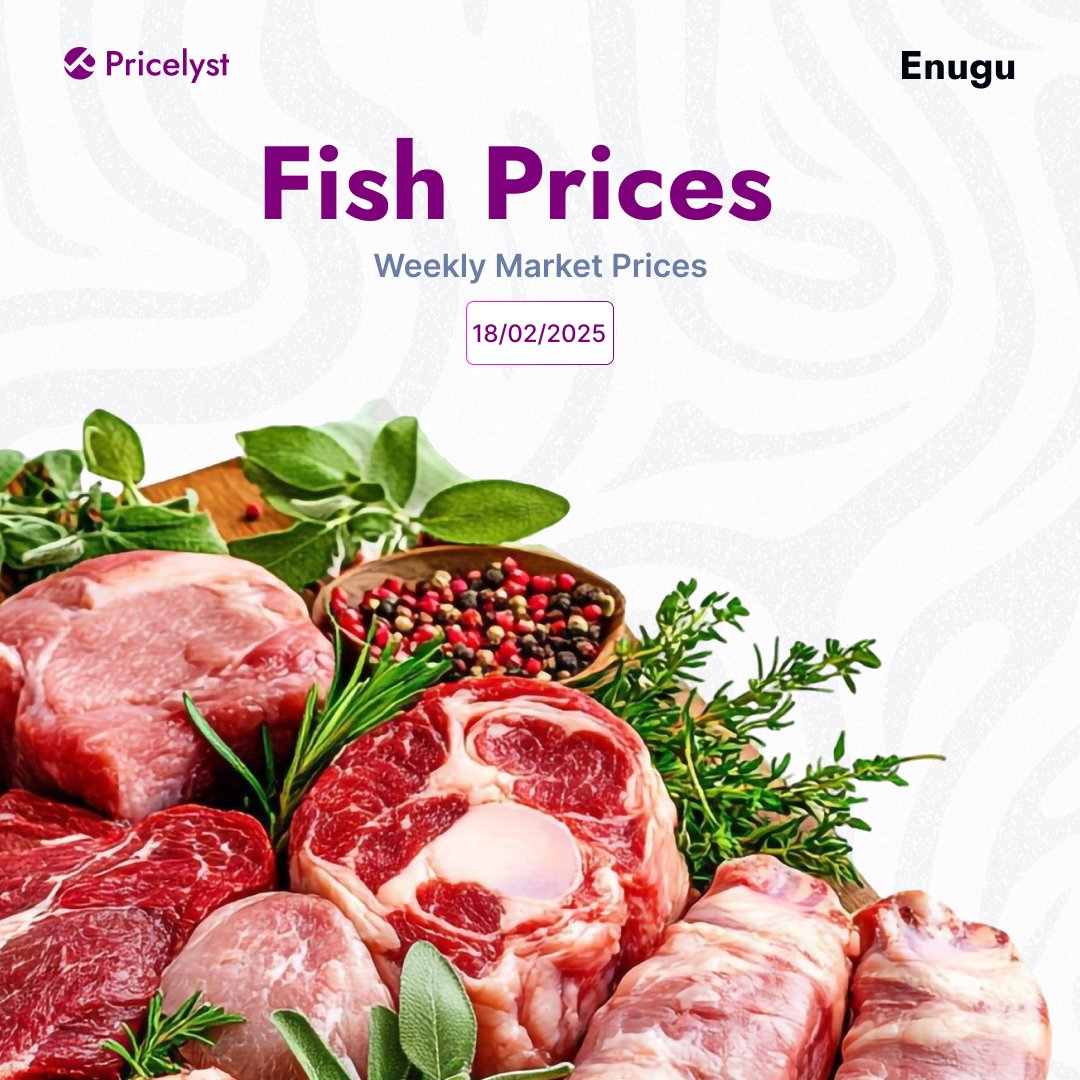 Pricelyst_'s tweet photo. Fresh Catch Alert! Get the latest fish prices in Enugu as of yesterday!

Stay updated on the freshest deals in town! #FishPrices #Enugu #YesterdayPrices https://t.co/8y1qH8rG5S