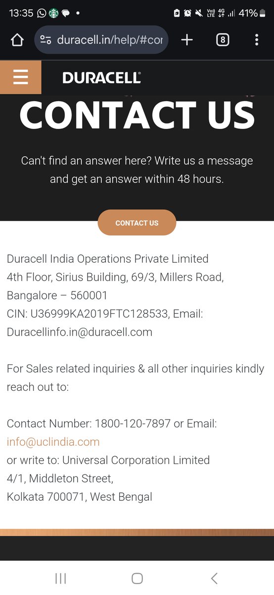 EducatorAnanth's tweet photo. @Duracell India lacks the professionalism and standards of @DuraEnergy USA. https://t.co/BeMTDeWa41