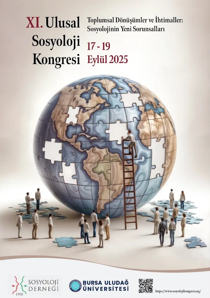 📢 Sosyoloji Derneği'nin düzenlediği 𝗨𝗹𝘂𝘀𝗮𝗹 𝗦𝗼𝘀𝘆𝗼𝗹𝗼𝗷𝗶 𝗞𝗼𝗻𝗴𝗿𝗲𝘀𝗶'nin 11'incisi "Toplumsal Dönüşümler ve İhtimaller: Sosyolojinin Yeni Sorunsalları" başlığıyla çağrıya çıkmıştır. Yaygınlaştırmanız dileğiyle #11USK25, #sosyoloji2025  👇  sosyolojikongresi.org