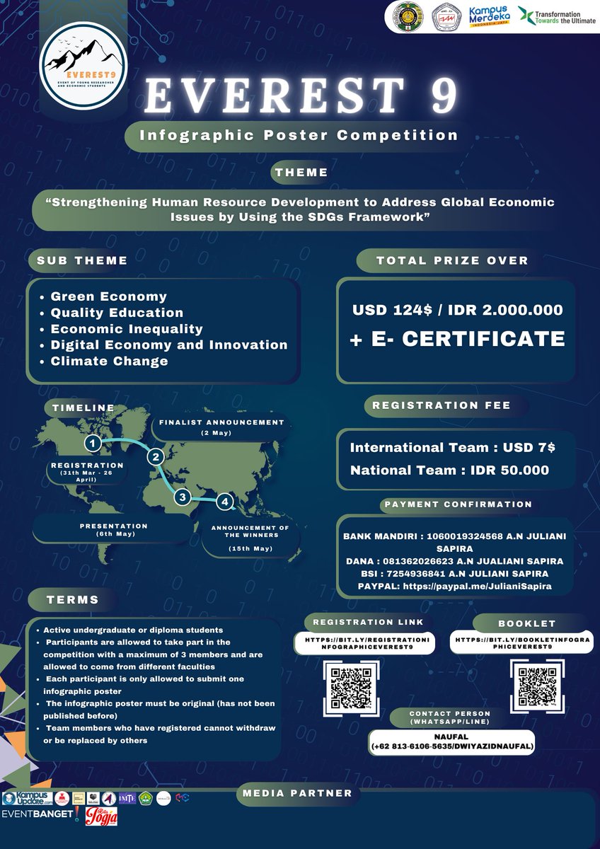 CALLING ALL YOUNG RESEARCHERS &amp; CREATIVES!  

EVEREST 9 IS HERE!  💡 

TWO EXCITING COMPETITIONS AWAIT YOU!  

More Info instagram.com/p/DGC0oyWzvaw/…