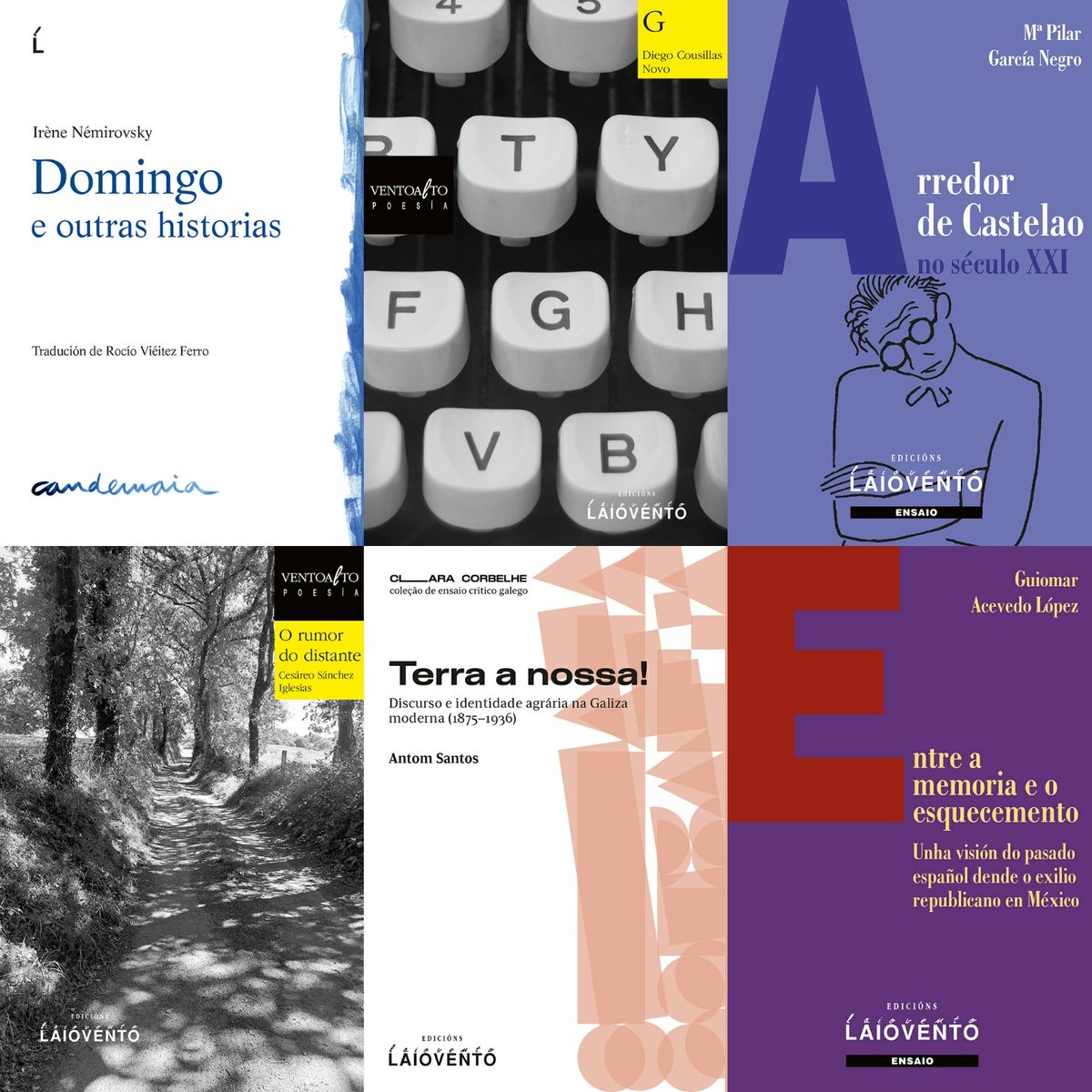 Velaí xuntiñas as últimas novidades editoriais de #Laiovento: poesía, narrativa en tradución e, coma sempre, o mellor ensaio #sempreengalego #SempreenGaliza