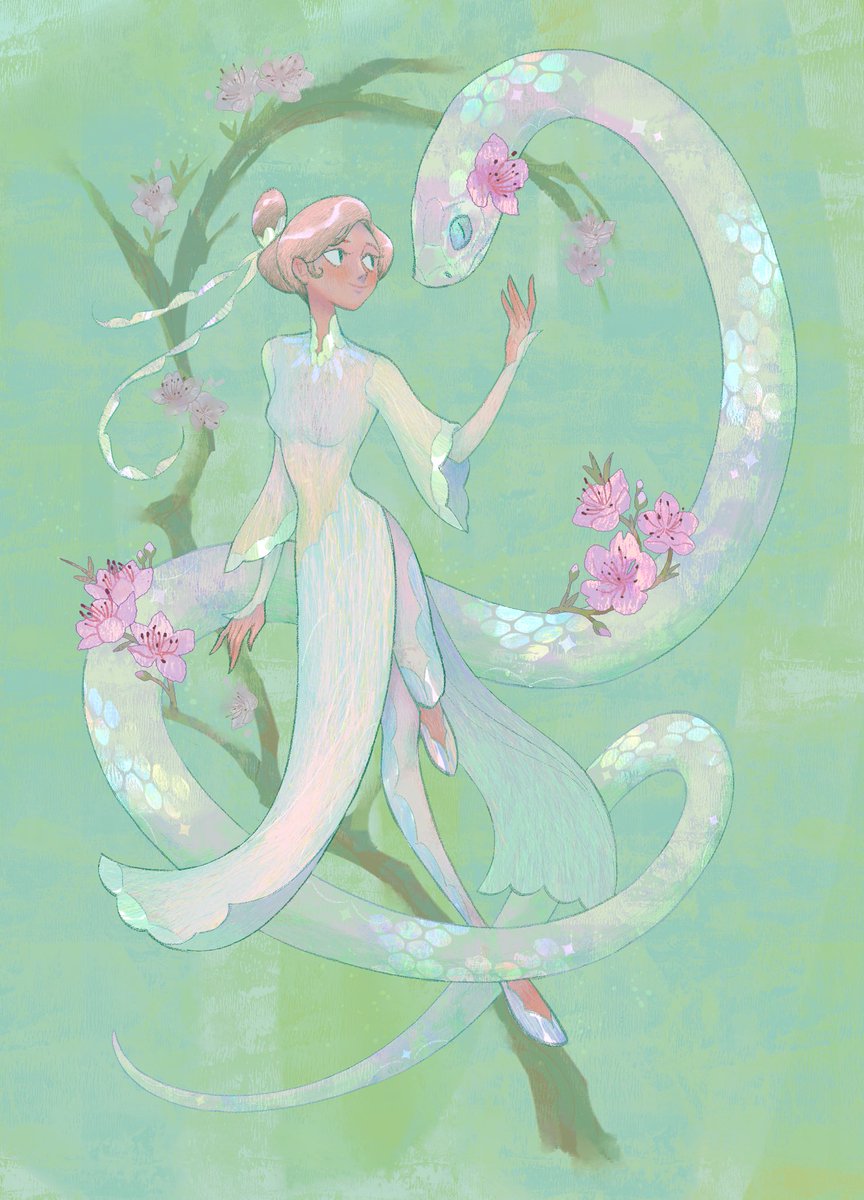 Year of the 🐍 #art #noai