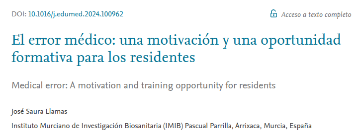 Se analiza la relación que existe entre los dominios competenciales de la seguridad del paciente y la comunicación clínica con la formación sanitaria especializada, en elsevier.es/es-revista-edu…