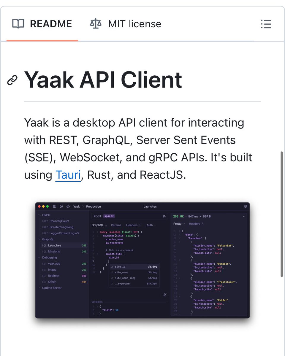 GithubProjects's tweet image. Just another powerful open-source API client

 github.com/mountain-loop/…