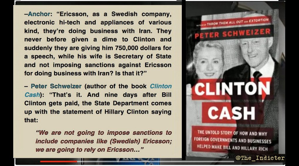 GStrand45's tweet image. Iran

"One illustration of the geopolitical/financial quid pro quo arising  between the Swedish donors and the Clinton Foundation (or US State  Department at the time) is provided by the deal represented by the giant  Swedish company Ericsson. The company Ericsson paid nearly six…