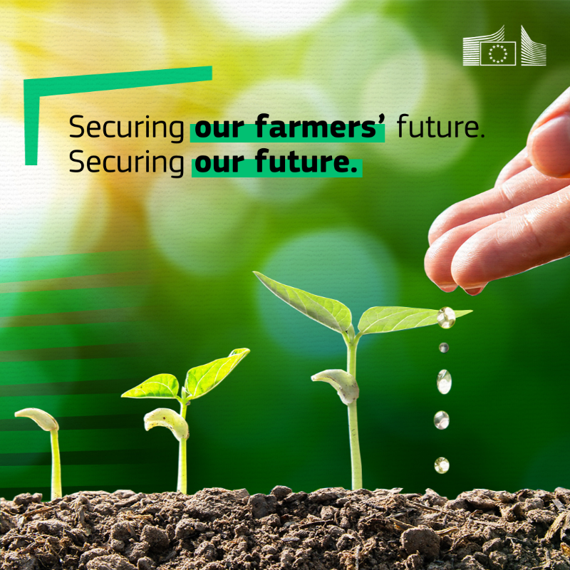 EU_Commission's tweet photo. Supporting farmers
Feeding all Europe
Building a future for generations to come
Today, we present an ambitious roadmap for agriculture and food in Europe until 2040.
Our vision values producers and food, paving the way for a future where sustainable growth benefits everyone ↓