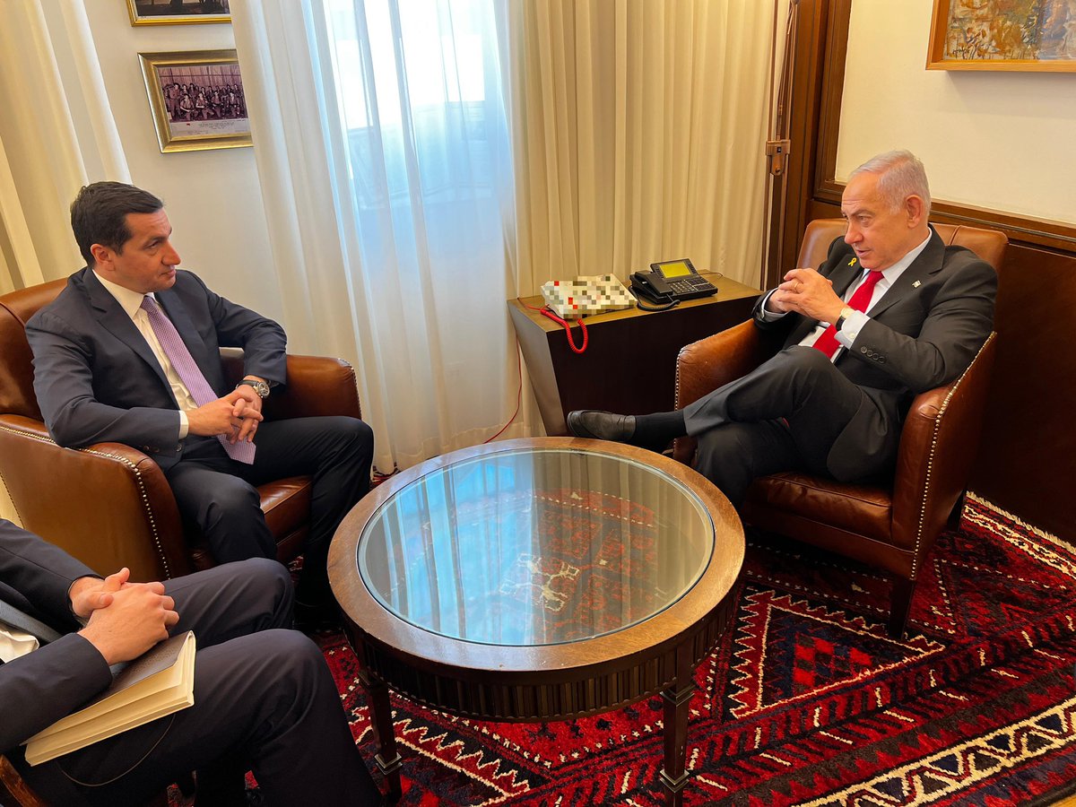 Embassy of Azerbaijan to Israel (@azembtelaviv) on Twitter photo Assistant to the President of the Republic of Azerbaijan and Head of Foreign Policy Affairs Department of the Presidential Administration, Mr. Hikmet Hajiyev <a href="/HikmetHajiyev/">Hikmet Hajiyev</a> was received by the Prime Minister of the State of Israel, H.E. Mr. Benjamin Netanyahu <a href="/netanyahu/">Benjamin Netanyahu - בנימין נתניהו</a> Assistant to the President of the Republic of Azerbaijan and Head of Foreign Policy Affairs Department of the Presidential Administration, Mr. Hikmet Hajiyev <a href="/HikmetHajiyev/">Hikmet Hajiyev</a> was received by the Prime Minister of the State of Israel, H.E. Mr. Benjamin Netanyahu <a href="/netanyahu/">Benjamin Netanyahu - בנימין נתניהו</a>