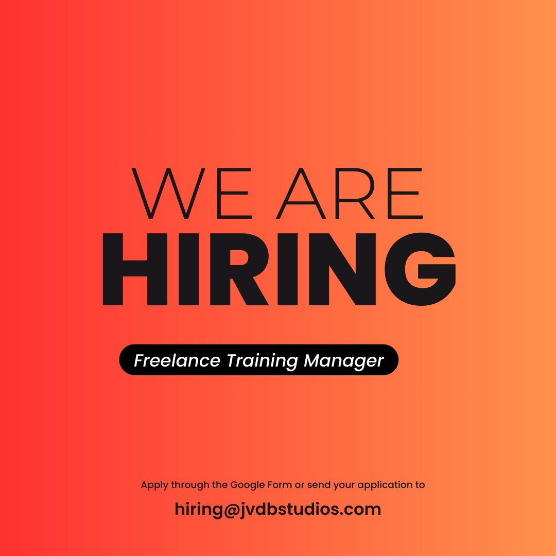 JVDBHiring's tweet image. 🚨 HIRING 🚨

Position: Training Manager
Location: Remote    
Work Type: Freelance 

Apply here 👉 forms.gle/wEdLxz9WQi2uPp… 

#trainingmanager #training #companytrainer #mediaproduction #learninganddevelopment