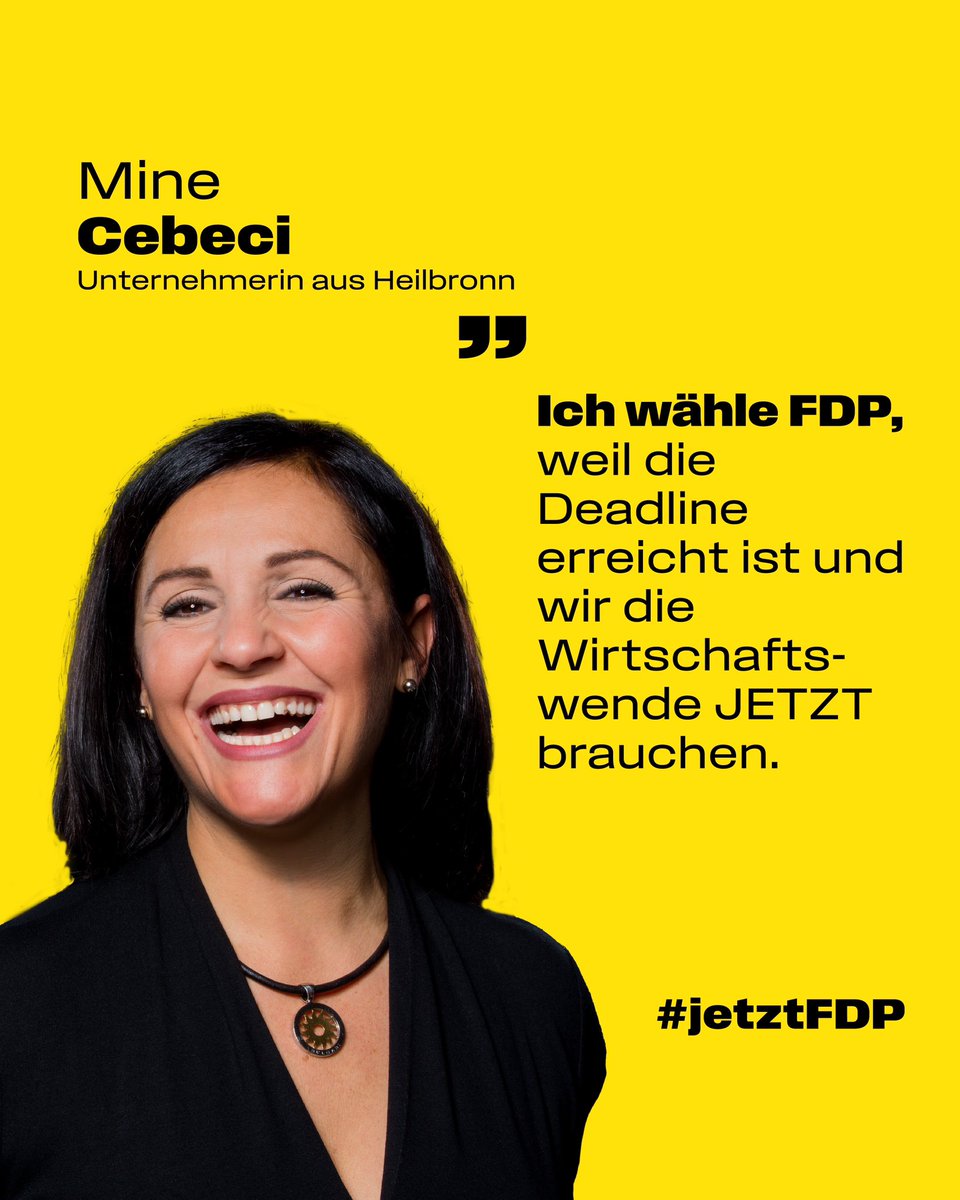 Mine Cebeci wählt <a href="/fdp/">FDP</a>: Für einen echten Politikwechsel. #jetztFDP