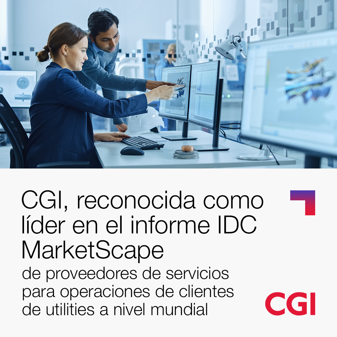 CGI ha sido reconocida como líder en el informe IDC MarketScape de proveedores de servicios para operaciones de clientes de utilities a nivel mundial.  bit.ly/4gLN4s4