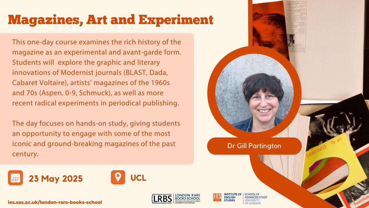 IES (@ies_london) on Twitter photo 🚨 New Short Course Alert! 🚨
Join <a href="/roguepage/">Rogue Page</a> in Magazines, Art and Experiment on 23 May 2025.
Find out more and book here: buff.ly/4hHJQag
We look forward to hosting you. 🚨 New Short Course Alert! 🚨
Join <a href="/roguepage/">Rogue Page</a> in Magazines, Art and Experiment on 23 May 2025.
Find out more and book here: buff.ly/4hHJQag
We look forward to hosting you.