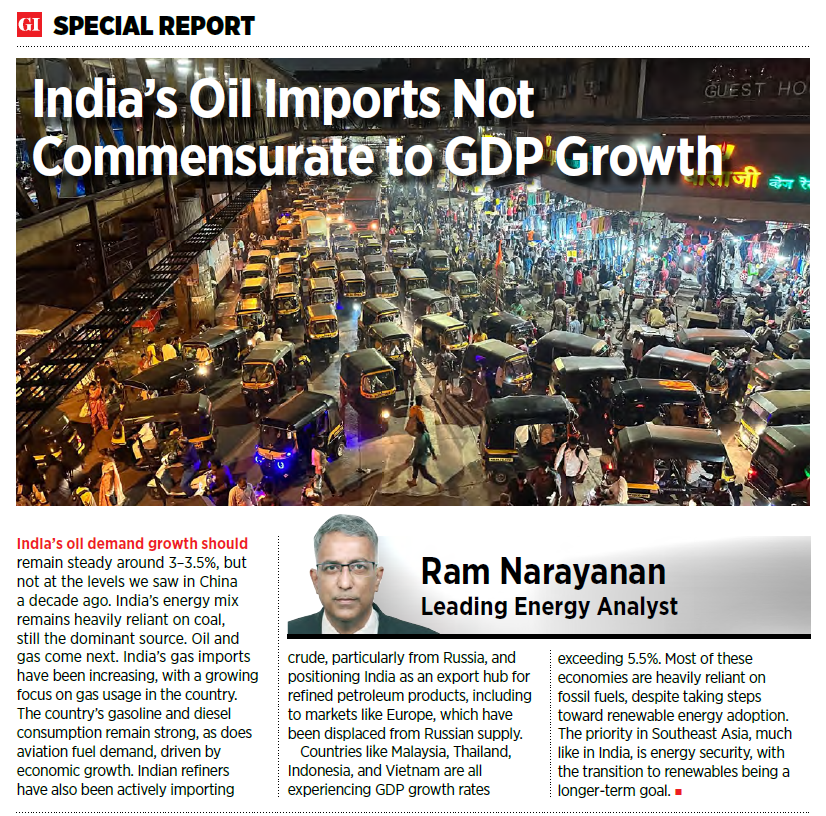 gulf_intel's tweet photo. India’s Oil Imports Struggle to Keep Pace with GDP Growth – Insights from @ramnarayanan, Leading Energy Analyst.

Read the full report here: https://t.co/WYlXkl063A

#EnergyOutlook2025 #FuelMarkets #China #India #Sanctions https://t.co/mGuHficPxk