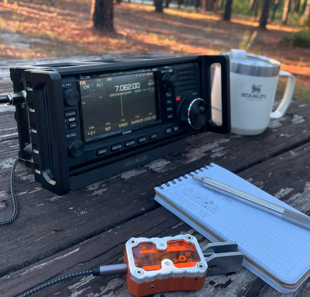 IcomAmericaInc's tweet image. Getting up early for a morning morse code QRP. Thank you, Aaron B., W4ARB, for sharing your photo with us. (loom.ly/H1OVgvs) #CW #QRP #Morsecode #IC705