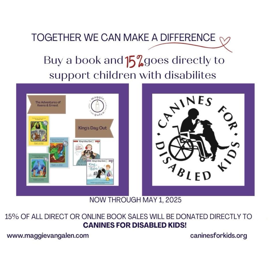 Make a difference with your next book purchase!  Children’s book author Maggie van Galen is donating 15% of all direct book sales to CDK!

Support a great cause while enjoying heartwarming stories—shop now through the link in our bio or directly below! 
 keenoanderneststore.square.site/shop/childrens…