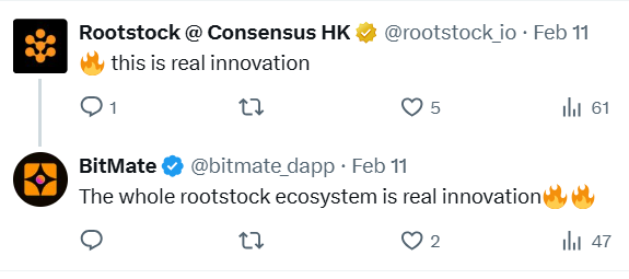 Bro_UyHb's tweet image. The real innovations are not Telegram mini apps or tap-to-earn games! The Rootstock ecosystem houses the best innovations in the industry, building on Bitcoin's security.

In this edition of the spotlight, we'll be shining a bright light on @bitmate_dapp. Let's dive in 🧵