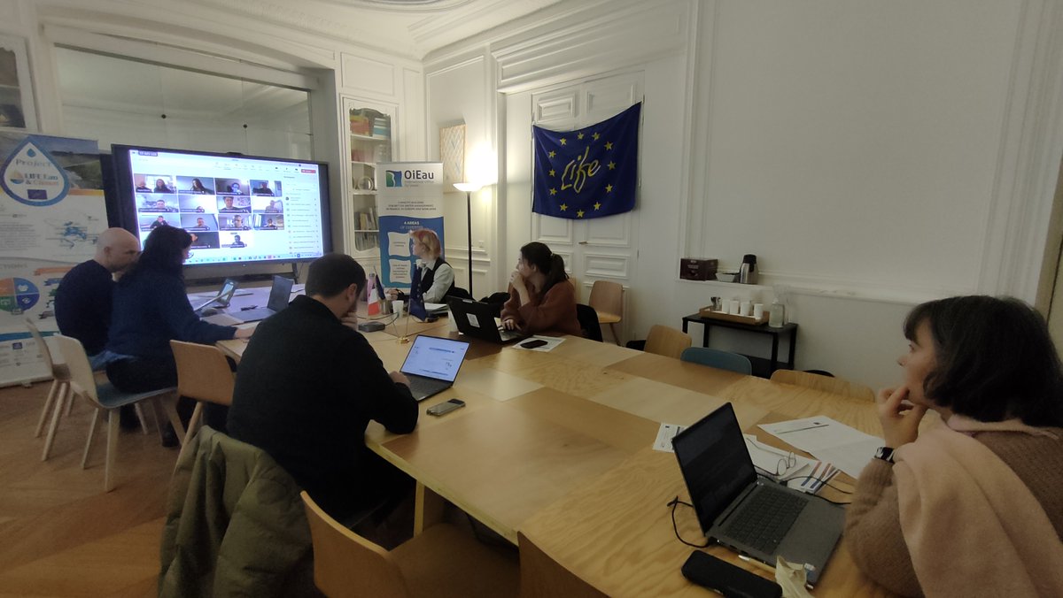 gesteau's tweet photo. [#LifeEauClimat] La dernière assemblée générale du projet LIFE Eau&amp;Climat s'est tenue le 4 février dernier à Paris. 
#ChangementClimatique @LIFEprogramme #ELMEN EEIG
➡️https://t.co/xZ97NnMAlH https://t.co/mg6EXOnumX