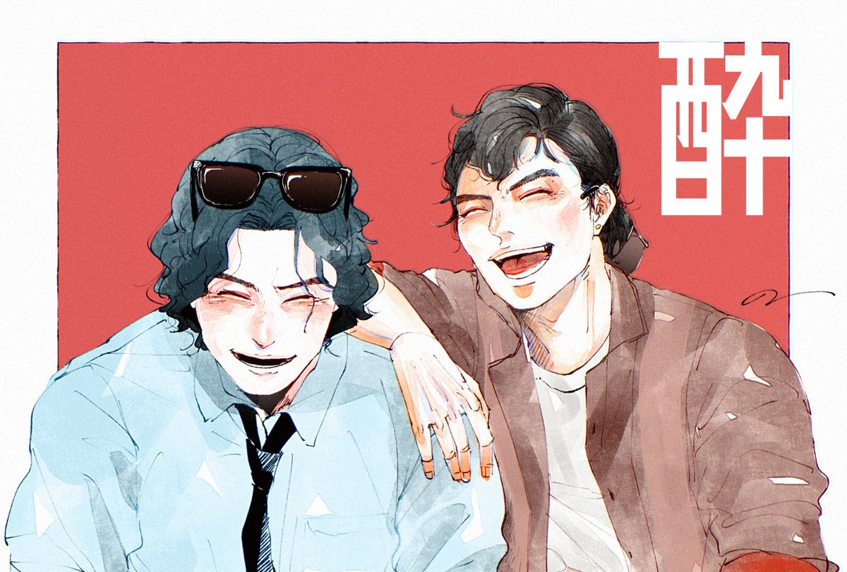 0simasima0's tweet image. 兄貴たちの会合カットシーン、信一と十二ちゃんのサングラスの置き所に個性が出てて良いなあと思った日記