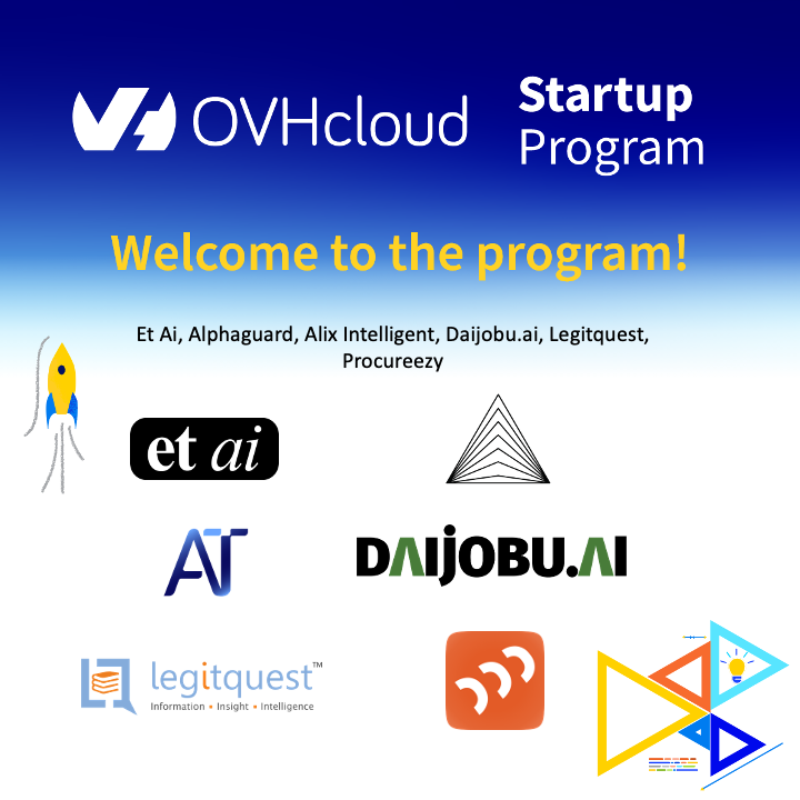 PommereauL's tweet photo. 🚀We're excited to announce that #etAi, #Alphaguard, #DaijobuAI, #Legitquest, #Procureezy and #AIT have joined our @OVHcloud #startup program! Keep an eye on these companies, they're sure to make big things happen.
#startups #innovation #ovhcloud https://t.co/O4GJ43C7Wo