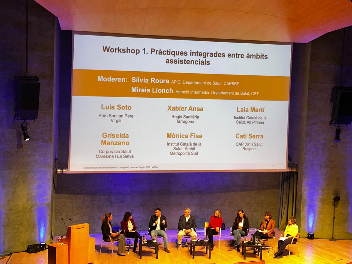 CSTerrassa's tweet photo. ▶️La Dra. Mireia Llonch, directora de l'Atenció Intermèdia del #CSTerrassa, ha moderat una taula a la 'Jornada Avançant cap a la personalització i la integració de l'atenció a les persones fràgils, PCC i MACA', juntament amb el @salutcat https://t.co/VImrJSQ6z2