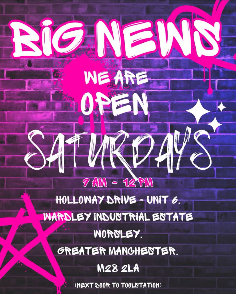 We are now open SATURDAYS! 🌟

Starting from the 22nd of February, we're thrilled to announce we will be open Saturday mornings for all your last minute needs 🛒😍

#tattooeverythingelite #tattoosupplier #tattoo #familyrun #tattooartist #saturdays